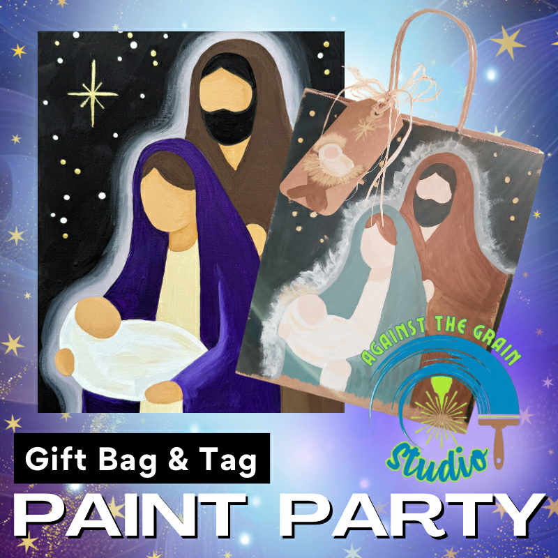 Nativity Gift Bag/Tag or Canvas Paint Party