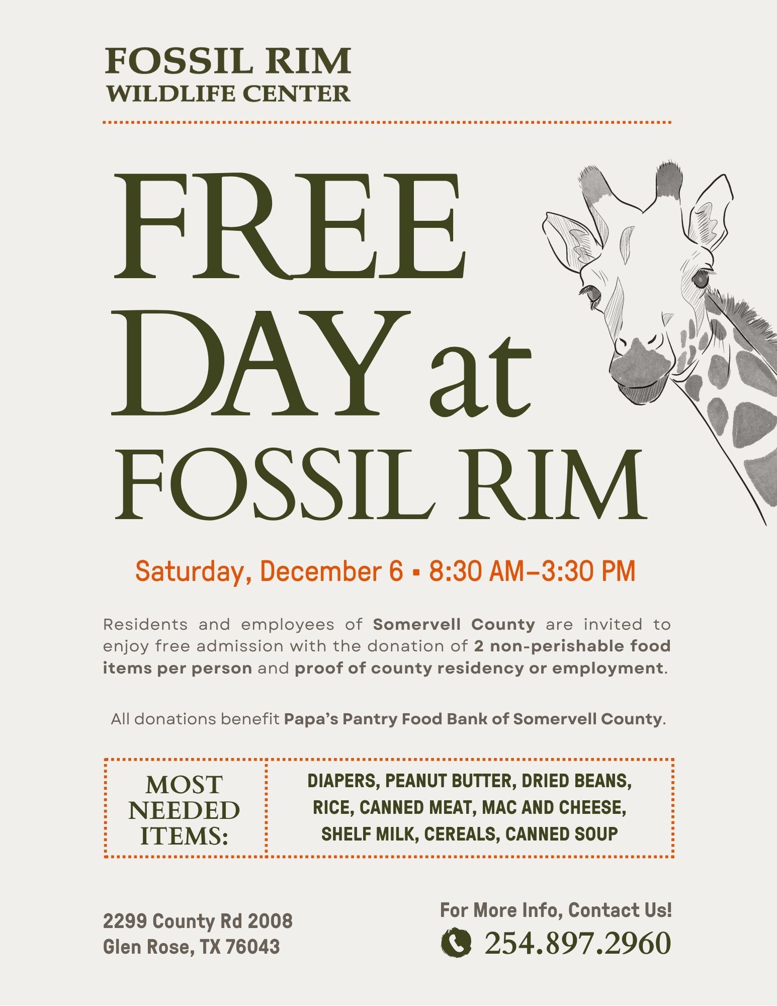 Free Day at Fossil Rim