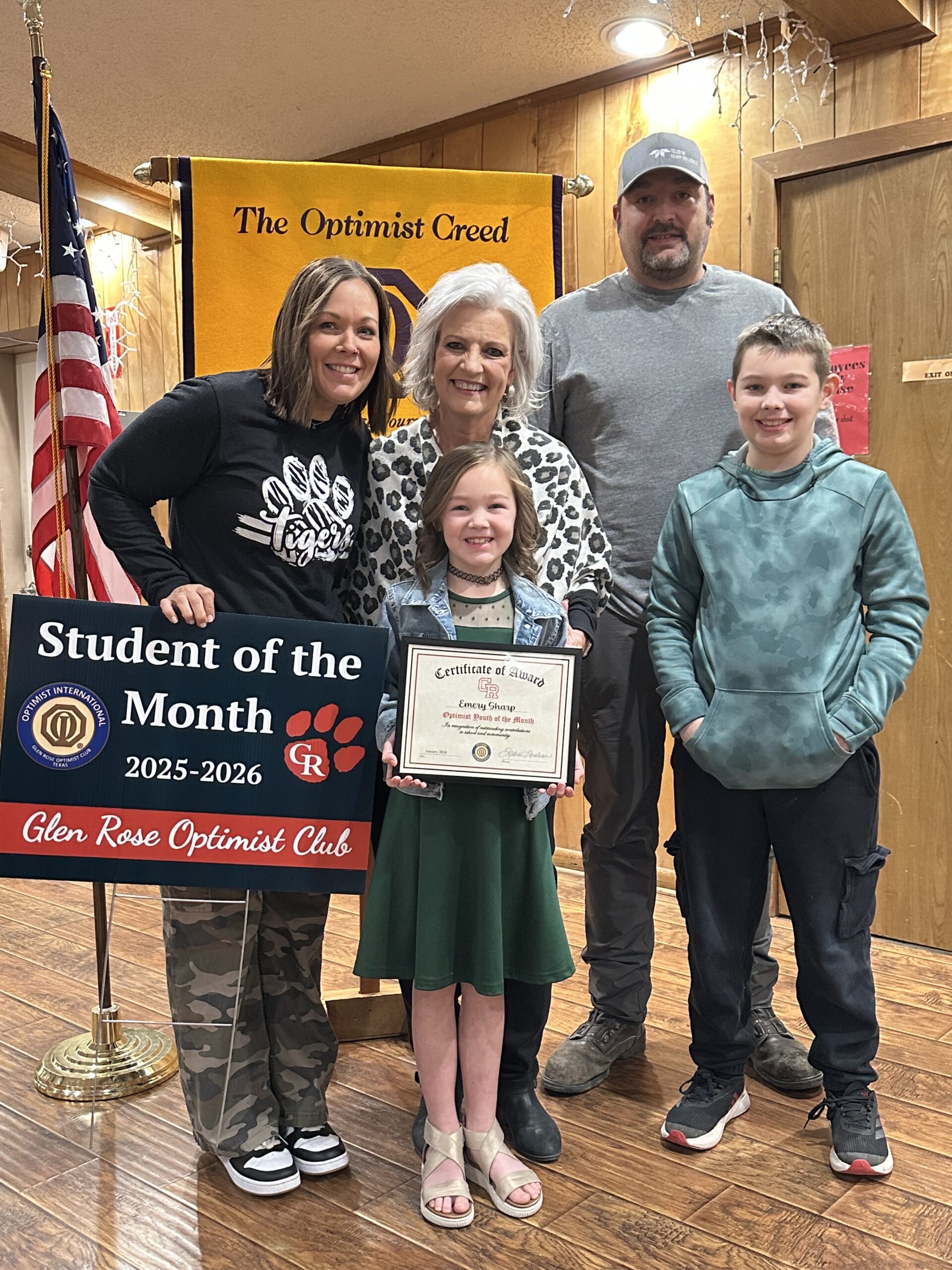 February Student of the Month Recognition & Monthly Meeting